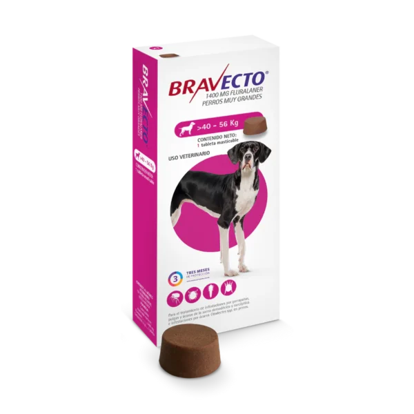 ANTIPULGAS BRAVECTO PERRO 40-56 KG (1400 mg)