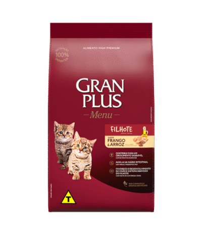 gran plus gato filhote frango arroz