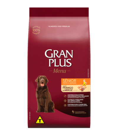 gran plus senior perros frango arroz