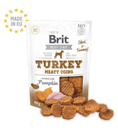 brit jerky turkey meaty coins 80gr