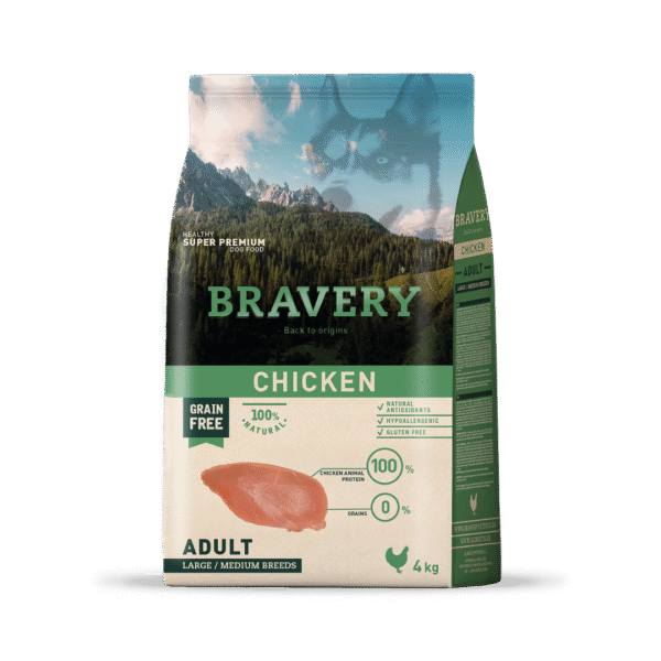 BRAVERY ADULT LARGE/MEDIUM BREED - POLLO