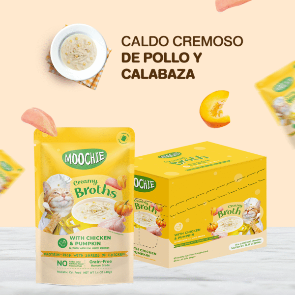 MOOCHIE CAT CREAMY BROTHS WITH CHICKEN & PUMPKIN
