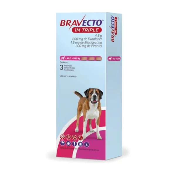 BRAVECTO 1M TRIPLE	40 KG - 60 KG | 600 MG