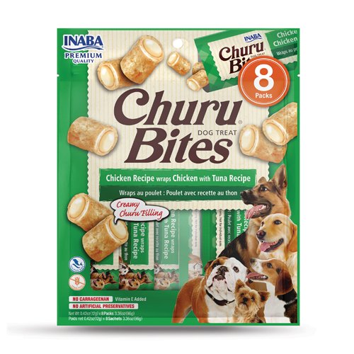 CHURU BITES CHICKEND & TUNA X 8 TUB | 96 GR C/U